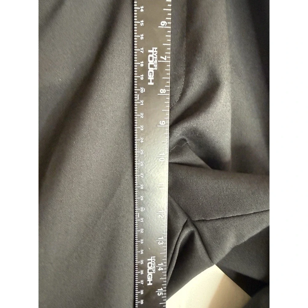 Vntg Jean Yves Mens Black Tuxedo Pants 31L Adjustable Metal Buckle 100% Wool Y2K